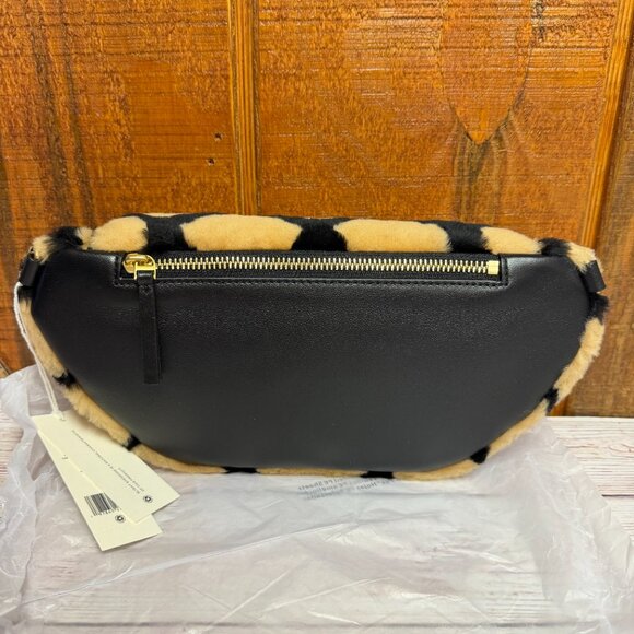 Tory Burch Fleming Shearling Belt Bag - Toffee - Picture 9 of 10